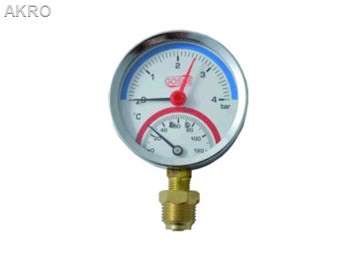 Termomanometr 4bar-80mm-120*C-1/2" bok