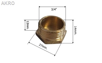 Korek mosiężny 3/4"