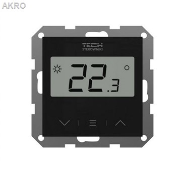 Regulator pokojowy czarny doramkowy TECH F-2z v1