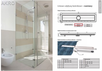 Odpływ liniowy PRODMAX INOX P008 70cm.