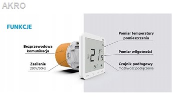 TECH R-8pz PLUS CZARNY bezprzew zasilany 230V