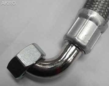 Wąż antywibracyjny 1" w/z z kolanem - 70cm