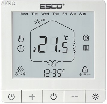 ESCO TC-710 BIAŁY Termostat Maty Folii Grzewczej