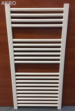 Grzejnik łazienkowy 50x100 biały prosty drabinka 506W 90°C do instalacji centralnego ogrzewania