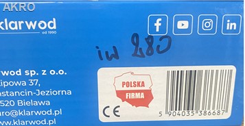 Zawór grzybek przyłączeniowy SB KLARPOINT klarwod