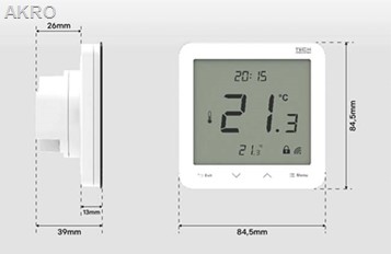 Regulator TECH R-8PB PLUS biały do sterowania temperaturą