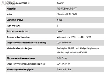RURA KAN-therm PE-RT 5 warstw 16mmx2.0mm 600m