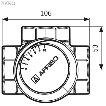 AFRISO Zawór mieszający 3-drogowy 6/4"