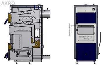 Zębiec kocioł stal WENUS ECO 16kW na węgiel zasyp.