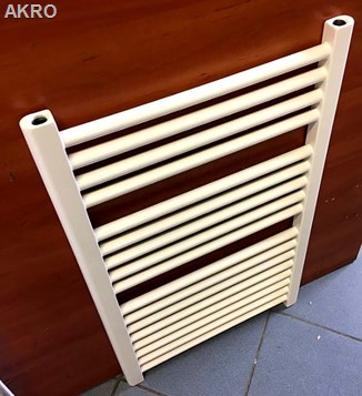GRZEJNIK łazienkowy 40x80 biały prosty drabinka 360W 90°C