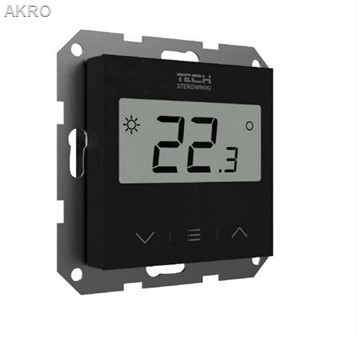 Regulator pokojowy czarny doramkowy TECH F-2z v1