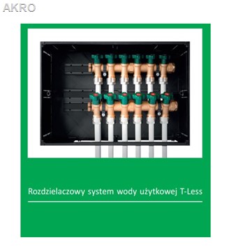 Rozdzielacz t-less do cwu mosiężny 4 obwody HERZ