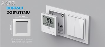 Przewodowy regulator pokojowy doramkowy F-4z v1