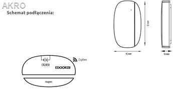 ENGO EDOORZB Czujnik otwarcia drzwi/okna