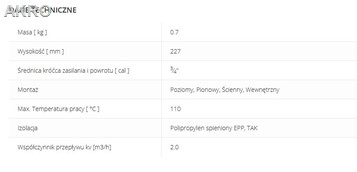 ZAWÓR TERMOSTATYCZNY SCHŁADZAJĄCY REGULUS DVB2 3/4