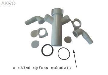 KRÓCIEC DO SYFONU GW 1 1/2" X FI 40 MM, 2-WYJŚCIA;