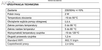 Sterownik Diamond ST-02 pompa centralnego ogrzewania WIFI LED