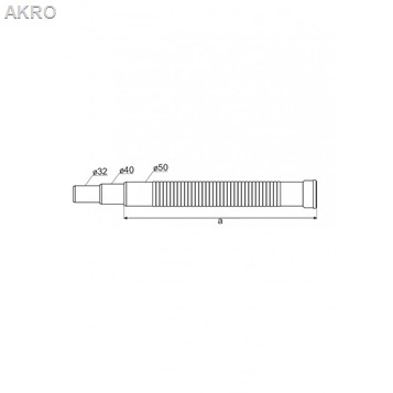 Rura sanitarna elastyczna 50/40/32x300 giętka