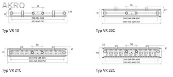 PURMO VERTICAL VR22C 1950x600 grzejnik PIONOWY 2384W
