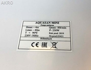 Przepompownia Aquasan mini bez WC IBO 250W