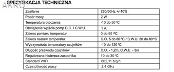 DIAMOND sterownik pompy centralnego ogrzewania i CWU ST-03. WIFI