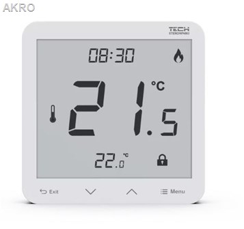 Tech R-12S regulator pokojowy przewodowy BIAŁY