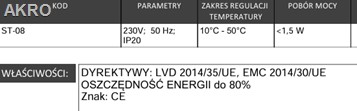 Sterownik Diamond ST-08 kocioł LED PID