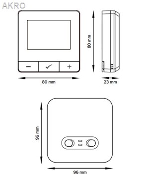 ENGO E7-RFB czarny bezprzewodowy regurator temperatury.