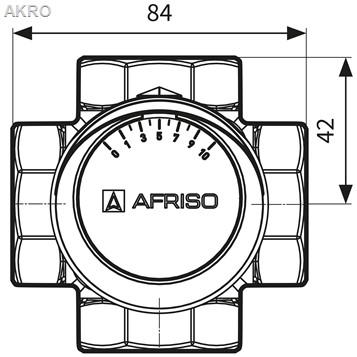 AFRISO Zawór mieszający 4-drogowy 5/4" Pro-Click