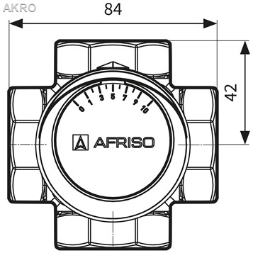 AFRISO Zawór mieszający 4-drogowy 5/4"