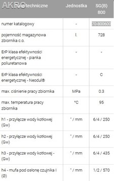 Zbiornik buforowy bez wężownicy SG(B) 800