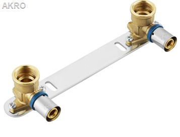 Listwa pex z kolankami 16x1/2 gwint wewnętrzny zacisk U 10cm szczęka U