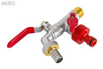 Zawór czerpalny 1/2 z przyłączem 3/4 duo