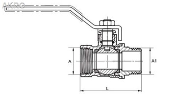 Zawór kulowy 1" w/z Z RĄCZKĄ