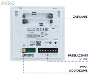 SALUS SQ605RF bezprzewodowy, natynk regulator temp