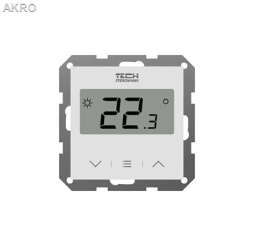 Regulator pokojowy biały doramkowy TECH F-2z v1