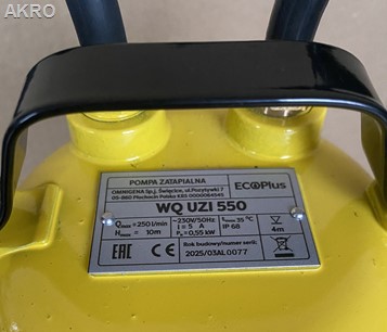 Pompa zatapialna ECO PLUS WQ UZI 550 Omnigena