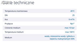 AFRISO Zawór temperaturowy ATV 333, Rp1" Kvs 9 45°