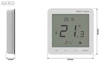 Tech sterownik SINUM RI-1 Plus BIAŁY Regulator pok