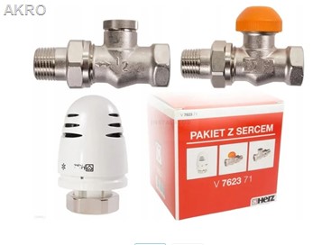 Zestaw termostatyczny prosty do grzejnika M28 HERZ