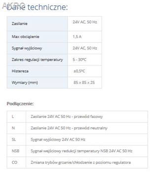 SALUS HTR24V 20 dobowy regulator temperatury