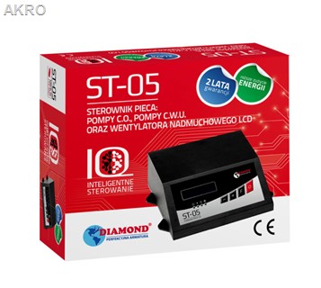 Sterownik Diamond ST-05 pompa centralnego ogrzewania cwu dmuchawa LCD