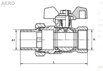 Zawór kulowy ze śrubunkiem 5/4"