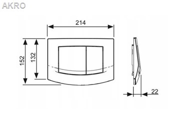 TECE przycisk spłukujący do WC AMBIA chrom