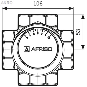 AFRISO Zawór mieszający 4-drogowy 6/4"