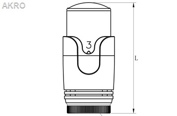 Głowica termostatyczna chrom Diamond M30x1,5 558