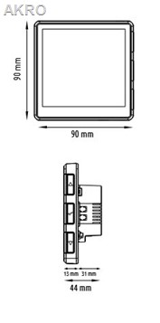 Regulator ENGO EFAN 24V biały podtynkowy Wi-Fi do sterowania temperaturą