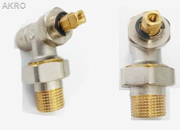 Zawór grzejnikowy regulowany 1/2"x15 kątowy do lutu