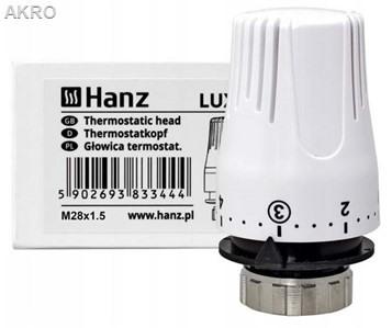 Głowica termostatyczna LUX gwint M28x1,5 do grzejn