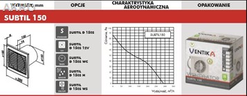 Wentylator łazienkowy SUBTIL D150S